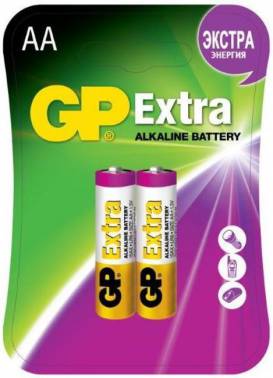 Батарейка GP 15AX LR6 AA (2шт) блистер Extra Alkaline