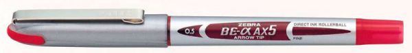 Ручка роллер ZEBRA ZEB-ROLLER BE-& AX5 (EX-JB6-R) 0,5мм стреловидный пиш. наконечник красный